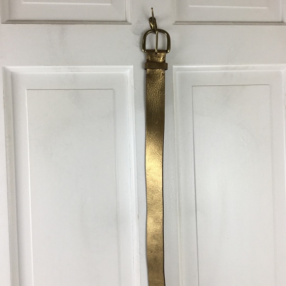 J. Crew Gold Leather Belt - Picture 2 of 8